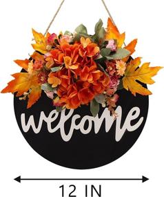 img 2 attached to Front Door Fall Wreaths, Hydrangea Fall Wreath, Hello Wreath, Farmhouse Grapevine Wreath, Everyday Fall Wreath - 168