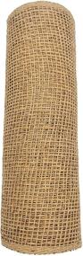 img 1 attached to Poly Burlap Deco Mesh: Ideal for DIY Sunflower Wreaths - Includes Zip Ties and Chenille Stems (Yellow-Green-Burlap, Set of 4 Rolls)