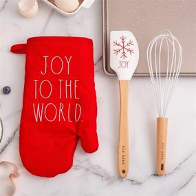 img 2 attached to 🧁 Rae Dunn Collection: Festive 3 Piece Oven Mitt Set with Spatula and Whisk - Perfect for Holiday Cooking!