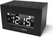 hannlomax hx-111cr alarm clock radio: dual alarm, digital clock, pll am/fm radio, white lcd display, auto dst & aux-in jack! logo