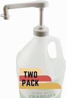 ebun gallon pump bottle dispenser (38/400, 1/4 oz output) - convenient pump for bulk hand sanitizer, laundry liquid soap, shampoo, conditioner, and more - fits half gallon containers - 2-pack logo