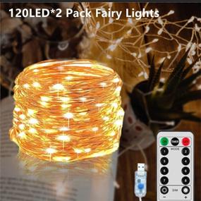 img 3 attached to Enhance Any Occasion with Waterproof 39.4ft Fairy Lights: Decorative Mini 🔮 LED String Lights for Party Bedroom Wedding Decorations - DIY Decor, 2pcs