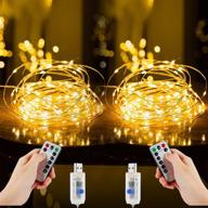 enhance any occasion with waterproof 39.4ft fairy lights: decorative mini 🔮 led string lights for party bedroom wedding decorations - diy decor, 2pcs логотип