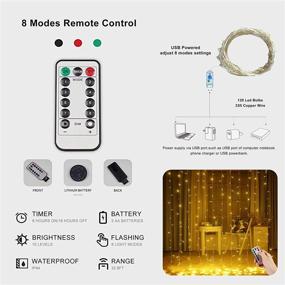 img 1 attached to Enhance Any Occasion with Waterproof 39.4ft Fairy Lights: Decorative Mini 🔮 LED String Lights for Party Bedroom Wedding Decorations - DIY Decor, 2pcs