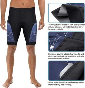 img 2 attached to 🚴 Malker Men's Padded Cycling Shorts for Long Distance Bicycle Touring - Comfortable and Durable Bike Biking Apparel