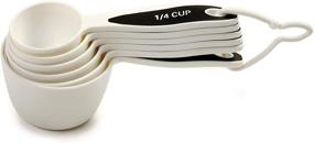 img 1 attached to 📏 Norpro Grip-Ez Measuring Cup Set - 6 Pieces, BPA-Free Plastic with Ergonomic Grip