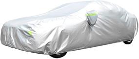 img 4 attached to 🚗 GORDITA Car Cover - Waterproof, All-Weather, Snowproof, Windproof, Scratch-Resistant Outdoor UV Protection with 6 Reflective Strips - Universal Fit for Sedan (Up to 185 inches)