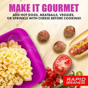 img 1 attached to 🍝 Rapid Mac Cooker - Microwave Macaroni &amp; Cheese in 5 Minutes - Ideal for Dorms, Compact Kitchens, or Offices - Dishwasher-Safe, Microwaveable, BPA-Free - Blue &amp; Orange, 2-Pack