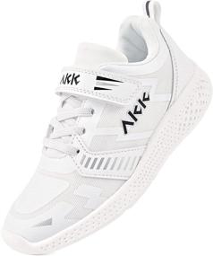 img 4 attached to 👟 Премиум детские кроссовки Akk: на подкладке, легкие и дышащие модные кроссовки для мальчиков и девочек - идеально подходят для занятий в помещении и на улице, бега, ходьбы, школы и спорта