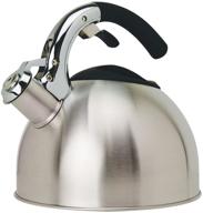 🍵 premium primula tea kettle: stainless steel, 3-quart, soft grip silicone handle logo