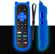 📺 motiexic remote control for tcl roku tv, compatible with all tcl 4k smart roku tvs, 2020 updated version with 8 channel shortcut keys and blue glow protective case logo