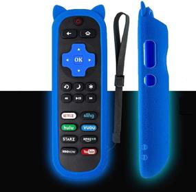 img 4 attached to 📺 Motiexic Remote Control for TCL Roku TV, Compatible with All TCL 4K Smart Roku TVs, 2020 Updated Version with 8 Channel Shortcut Keys and Blue Glow Protective Case