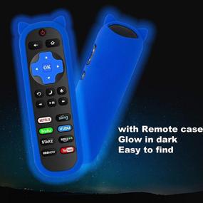 img 2 attached to 📺 Motiexic Remote Control for TCL Roku TV, Compatible with All TCL 4K Smart Roku TVs, 2020 Updated Version with 8 Channel Shortcut Keys and Blue Glow Protective Case