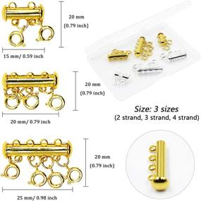 img 3 attached to 📿 Multi-layered Necklace Clasps Set - 6 Sizes Slide Clasp Locks for Jewelry Making Crafts