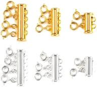 📿 multi-layered necklace clasps set - 6 sizes slide clasp locks for jewelry making crafts logo