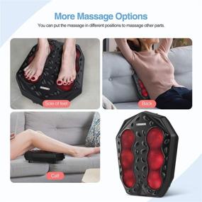 img 3 attached to HDJUNTUNKOR Foot Massager - Shiatsu Feet Machine with Heat, Electric Deep Kneading Therapy and Adjustable Heating Function - Relieve Foot and Back Pain & Stress at Home or Office