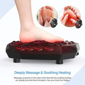 img 2 attached to HDJUNTUNKOR Foot Massager - Shiatsu Feet Machine with Heat, Electric Deep Kneading Therapy and Adjustable Heating Function - Relieve Foot and Back Pain & Stress at Home or Office