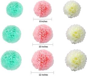 img 1 attached to 🎀 Complete Pink Mint Birthday Party Decor Pack - Happy Birthday Banner, Balloons, Pom Poms, Tassels, Paper Garland - Perfect for Girls Birthday, Baby Shower, Wedding, Bridal Shower