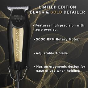 img 2 attached to 💇 Wahl Professional 5-Star Series Limited Edition Black & Gold Corded Detailer #8081-1100 - Ideal Tool for Professional Stylists and Barbers