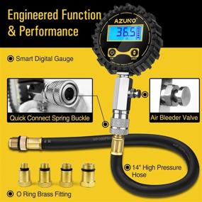 img 3 attached to 🚗 AZUNO Automotive Compression Tester - Digital Compression Gauge 200 PSI for Petrol Engine Cylinder Compression Testing Kit with Adapter & Hose