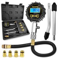 🚗 azuno automotive compression tester - digital compression gauge 200 psi for petrol engine cylinder compression testing kit with adapter & hose logo