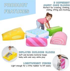 img 2 attached to 🧗 MAGIFIRE 5-Piece Inflatable Climbing Blocks: Special Design Connection, Anti-Slip, Flexible Combination – Perfect Gifts for Toddlers 1-3