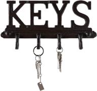 efficient wall-mounted key holder: wantusee metal organizer rack with 4 hooks, ideal for home entryway and mudroom, includes decorative screws and anchors, 10.6x4.5 inch logo