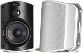 img 2 attached to 🔊 Polk Audio Atrium 6 Outdoor All-Weather Speakers - White, with Bass Reflex Enclosure for Wide Sound Coverage and Easy Speed-Lock Mounting System - Pair