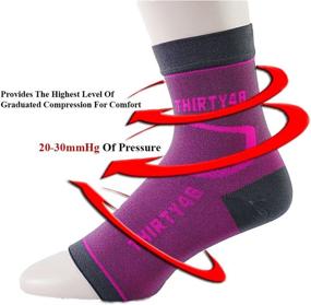 img 3 attached to Thirty48 Compression Socks for Plantar Fasciitis (1 or 2 Pairs), 20-30 mmHg Foot Compression Sleeves for Ankle/Heel Support, Improved Blood Circulation, Alleviate Arch Pain, Decrease Foot Swelling