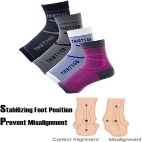 img 2 attached to Thirty48 Compression Socks for Plantar Fasciitis (1 or 2 Pairs), 20-30 mmHg Foot Compression Sleeves for Ankle/Heel Support, Improved Blood Circulation, Alleviate Arch Pain, Decrease Foot Swelling