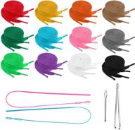 🔑 universal replacement drawstring threader set - 28 pieces, 47.24 inch - ideal for sweaters, jackets, coats, pants, swim trunks, shoes, and laces logo