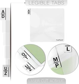 img 2 attached to 🎵 Efficient Vinyl LP Storage: TunePhonik Horizontal Acrylic Record Organizers – Clear, Laser Cut, Fits up to 12” LPs, Six Dividers Included