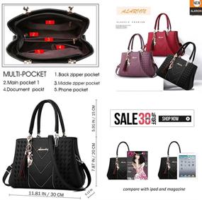 img 1 attached to 👜 Designer Shoulder Handbags & Wallets for Women: ALARION Handbags in Totes