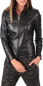 img 2 attached to Aaron Craft Womens Lambskin Leather Women's Clothing