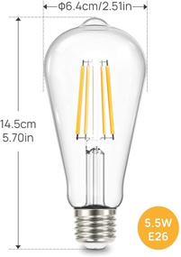 img 2 attached to 💡 Dimmable Vintage Linkind Filament Bulb - An Equivalent LED Substitute