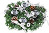 silver advent decoration candles centerpiece logo