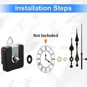 img 2 attached to ⏰ 3-Piece Non Ticking Quartz Clock Movement Mechanism Kit: Battery Operated DIY Repair Replacement with Short Hands (0.5"/13mm)