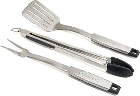 img 4 attached to 🔥 Cuisinart CGS-333 Professional Grill Tool Set: Premium 3-Piece Kit in Black and Stainless Steel