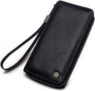 👜 genuine leather blocking wallet by laorentou - men's accessories and wallets, ideal card cases & money organizers logo