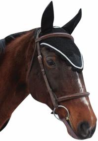 img 1 attached to 🐴 Stylish Equine Couture Fly Bonnet with Silver Rope - Elegant and Functional Fly Protection for Your Horse