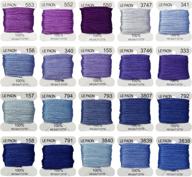 🌈 high-quality rainbow embroidery floss bobbins - cross stitch threads for friendship bracelets & crafts - pack of 20 bobbins - dark delft blue gradient logo