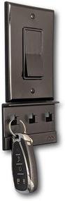 img 4 attached to 🔑 Mount Genie No-Screwups Key Hook Organizer (Black, 1-Pack): Wall Mount without Damaging Screws or Tape. Easy Installation in Seconds on Light Switch. Ideal for Entryway, Mudroom, Kitchen, and Office.