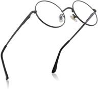 direban blue light blocking glasses retro circle eyeglasses round computer reading glasses (gunmental) logo