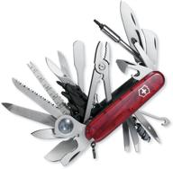 victorinox swiss army multi-tool knife - swisschamp xlt карманный нож, рубиново-красный, 91 мм. логотип