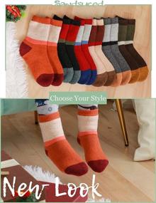 img 3 attached to 🧦 Sandsuced Children's Warm Wool Hiking Socks - Winter Thick Heavy Thermal Cozy Gift Socks for Toddlers, Boys, and Girls (6 Pairs)