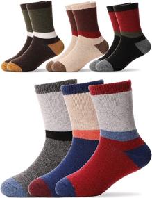 img 4 attached to 🧦 Sandsuced Children's Warm Wool Hiking Socks - Winter Thick Heavy Thermal Cozy Gift Socks for Toddlers, Boys, and Girls (6 Pairs)