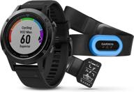 ⌚ garmin fēnix 5 performance bundle: premium multisport gps smartwatch with heart rate strap & sapphire glass - black логотип