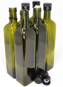 img 3 attached to 🍾 nicebottles Green Olive Oil Bottles, 750ml - Pack of 6 with Cap & Pourer Fitment