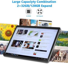 img 2 attached to 📱 Premium 10 Inch Android 9.0 Pie Tablet with 32GB/128GB Expandable Storage, 3G Phone Functionality, Dual Sim Card Slots, Dual Camera, Quad Core Processor, HD IPS Display, WiFi, Bluetooth, GPS, FM - Black