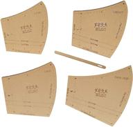 🎭 hlzc reusable face mask templates kit - 4 sizes | acrylic sewing ruler pattern with filter pocket logo